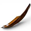 Image 4 : First Nations Hand Crafted Teak Ceremonial Boat - 8' Long x 19.5" wide x 10" tall in the ce