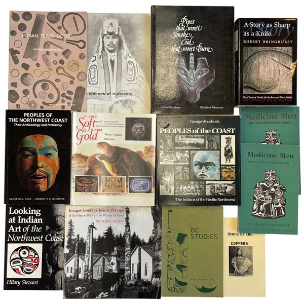 Curated Collection of 13 Books on Indigenous Arts and History of the Pacific Northwest Coast