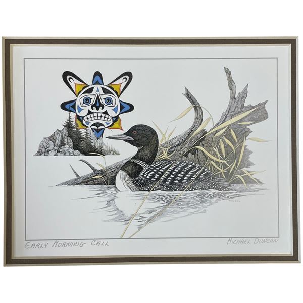 Michael Duncan "Early Morning Call" - Unframed and double matted - 11" x 14"