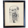 Image 1 : Zimmerman Ltd. Editon Print "Tlingit Tribe Dancer" - #156/250 - Frame Dimensions:  9.5" X 11"