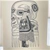 Image 2 : Zimmerman Ltd. Editon Print "Tlingit Tribe Dancer" - #156/250 - Frame Dimensions:  9.5" X 11"
