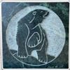 Image 1 : David Bernett Sculpted Marble Tile "Bear" - 7" x 7" x 1" thick