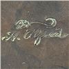 Image 3 : Harold Alfred Hammered 14" Copper Plate - Renown 'Namgis (Kwakwaka'wakw) artist - Wolf design