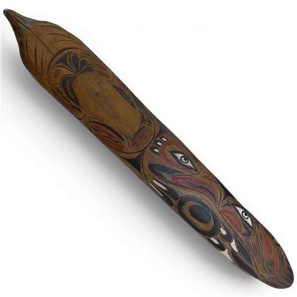 Stan Joseph "Eagle Chief - Salmon King) Cedar Carving - Squamish BC (2.5" x 17")