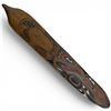 Image 1 : Stan Joseph "Eagle Chief - Salmon King) Cedar Carving - Squamish BC (2.5" x 17")