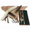 Image 1 : Group of Native American Ceremonial Items (Leather, beaded dance feather, smudge feathers and more)