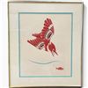 Image 1 : 1980 Ltd. Editon Serigraph "Kingfisher" by Carrier Nation artist Larry Rosso - #144/200 (Double matt