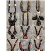 Image 1 : Collection of Vintage International Bead Necklaces - Variety of Materials, including, glass, stone a