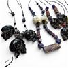 Image 3 : Collection of Vintage International Bead Necklaces - Variety of Materials, including, glass, stone a
