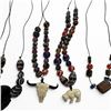 Image 7 : Collection of Vintage International Bead Necklaces - Variety of Materials, including, glass, stone a