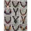 Image 1 : Collection of Vintage International Bead Necklaces - Variety of Materials, including, glass, stone a