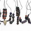 Image 4 : Collection of Vintage International Bead Necklaces - Variety of Materials, including, glass, stone a