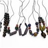 Image 5 : Collection of Vintage International Bead Necklaces - Variety of Materials, including, glass, stone a