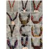 Image 1 : Collection of Vintage International Bead Necklaces - Variety of Materials, including, glass, stone a