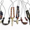 Image 4 : Collection of Vintage International Bead Necklaces - Variety of Materials, including, glass, stone a
