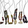 Image 5 : Collection of Vintage International Bead Necklaces - Variety of Materials, including, glass, stone a