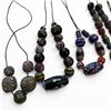 Image 3 : Collection of Vintage International Bead Necklaces - Variety of Materials, including, glass, stone a