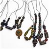 Image 5 : Collection of Vintage International Bead Necklaces - Variety of Materials, including, glass, stone a