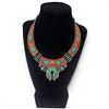 Image 1 : Tibetan Design Handmade Necklace with Turquoise and Coral Stones 16" Long - Stamped .925