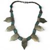 Image 4 : Tibetan Design Handmade Necklace with Turquoise and Coral Stones 17" Long  - Stamped .925