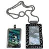 Image 1 : 2 Sterling Silver & Abalone Pendants & One 18" Chain* Largest Pendant is 35 x 55mm * Total weight: 4