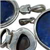 Image 3 : 3 Sterling Silver Lapis & Crystal Pendants - Largest pendant is 35 x 43 mm - Total weight: 51 grams