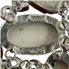 Image 3 : 2 Sterling Silver Bracelets - (Druzy, Blue Crystal & Shell) - 1.5" wide toggle bracelet & 3/4" wide 