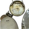 Image 2 : 3 Sterling Silver Pendants (Pearl, Abalone & Shell)_& One 16" Chain * Largest Pendant is 56 x 43mm *