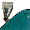 Image 3 : Large Sterling Silver Stabilized Turquoise High Relief Lion Pendant - 51 x 51mm x 20mm deep - Total