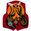 Image 2 : Original Paul Johnny Wearable Art Vest - Hand Stitched Flannel with COA - First Nations Design (16" 