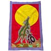 Image 1 : Original Paul Johnny Hand Stitched Flannel Wall Hanging with COA - First Nations Design (40" x 60") 