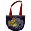 Image 1 : Original Paul Johnny Wearable Art Tote Bag - Hand Stitched Flannel & Denim with COA- First Nations D