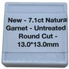 Image 3 : 7.1 CT Natural Garnet - Untreated - Round Cut - 13.0 mm Diameter