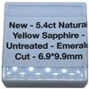Image 3 : 5.4 CT Natural Yellow Sapphire - Untreated - Emerald Cut - 6.9mm x 9.9mm