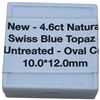 Image 3 : 4.6 CT Natural Swiss Blue Topaz - Untreated - Oval Cut - 10.0mm x 12.0mm
