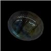 Image 1 : 4.6 CT Natural Labradorite - Untreated - Oval Cabochon - 9.6mm x 11.6mm