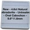 Image 3 : 4.6 CT Natural Labradorite - Untreated - Oval Cabochon - 9.6mm x 11.6mm
