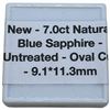 Image 3 : 7.0 CT Natural Blue Sapphire - Untreated - Oval Cabochon - 9.1mm x 11.3mm