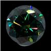 Image 1 : 2.0 CT Moissanite Blue/Green  Lab Diamond - Round Brilliant Cut - RS 8mm - Complete with GRA Grading