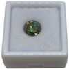 Image 2 : 2.0 CT Moissanite Blue/Green  Lab Diamond - Round Brilliant Cut - RS 8mm - Complete with GRA Grading