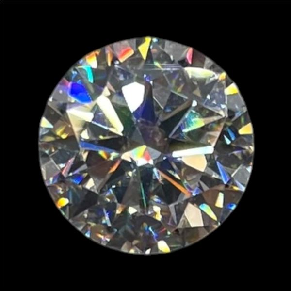 4.0 CT Moissanite Lab Diamond - Round Brilliant Cut - RS 10mm - Complete with GRA Grading Report and