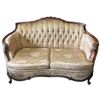 Image 2 : French Louis XV Style  Settee with Floral Damask Upholstery