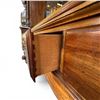 Image 5 : Queen Anne Style 3-Drawer Console with Ornate Brass Pulls and Scalloped Skirt (17" x 53" x 30" tall)