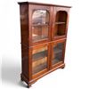 Image 1 : Compact Victorian Style Wood Book Case with Glass Doors (10" deep x 36" wide x 50" tall)