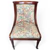 Image 1 : Victorian Mahogany Slipper Chair with Updated Upholstery