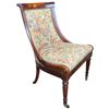 Image 2 : Victorian Mahogany Slipper Chair with Updated Upholstery