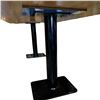 Image 4 : 10 Seat Pine Table with Industrial Dual Black Metal Base - One continuous top (42" wide x 100" long)