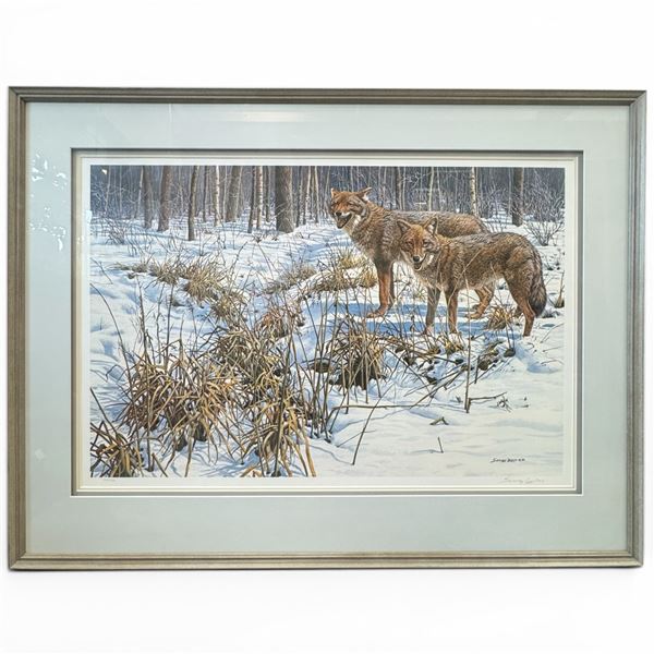 1985 John Seerey-Lester "Winter Rendezvous - Coyotes" (40" x 30")