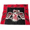 Image 1 : Original Paul Johnny Hand Stitched Button Blanket Flannel Wall Hanging with COA - First Nations Desi