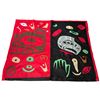 Image 4 : Original Paul Johnny Hand Stitched Button Blanket Flannel Wall Hanging with COA - First Nations Desi